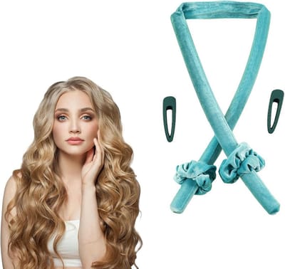 Hittevrije Krulspelden - Haar Krul Set - Haar Stijlen - Zonder Hitte - 5 Stuks - Blauw