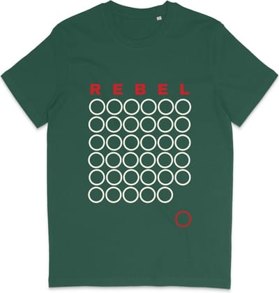 Heren en Dames T Shirt - Grafisch Ontwerp Rebel - Groen - XS