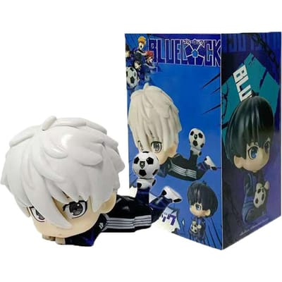 Figurines d'Action BLUE LOCK Isagi Yoichi Nagi Seishiro Cadeaux Figurine Anime Version Q Figurine PVC Modèle de Collection Poupée Jouets pour Enfants