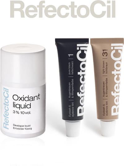 RefectoCil        2 stuks nr.1 Zwart + nr.3.1 Lichtbruin + 100ml Oxidant
