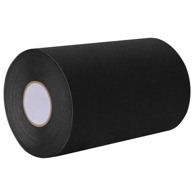 vidaXL - Kunstgrasband - zelfklevend - Zwart - 15 - cm - x - 10 - m - Niet-geweven - stof