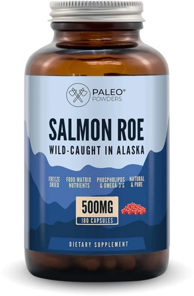 Paleo Powders – Wilde Zalmeitjes – Gevriesdroogd – Omega-3 – Alaska – 180 Capsules