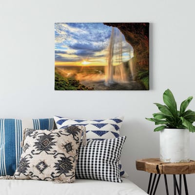 Canvas print DD123030 Waterfall A.S. Création 0,7 x 0,5 m Kleurrijk Kantoor Hal/Gang Keuken Slaapkamer Woonkamer