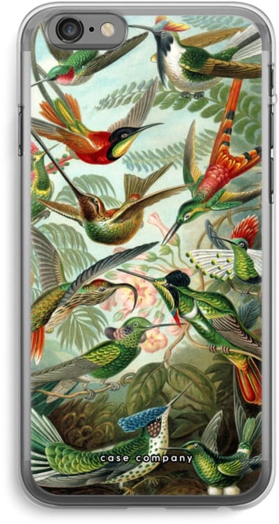 Case Company® - Hoesje geschikt voor iPhone 6 PLUS / 6S PLUS hoesje - Haeckel Trochilidae - Soft Cover Telefoonhoesje - Bescherming aan alle Kanten en Schermrand