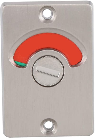 Dailygoods- Deurenvergrendelingsindicator - Zinklegering - Vrij/Bezet Indicator - Interne Vergrendeling - Extern Slot - Duurzaam Materiaal - Deurslot