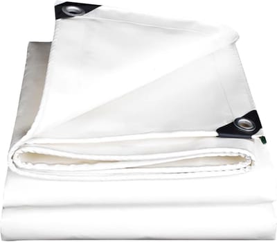 Waterdicht Dekzeil - Beschermhoes Zeil - Buiten Beschermen - Heavy Duty Canvas - 3 x 7 Meter - Wit