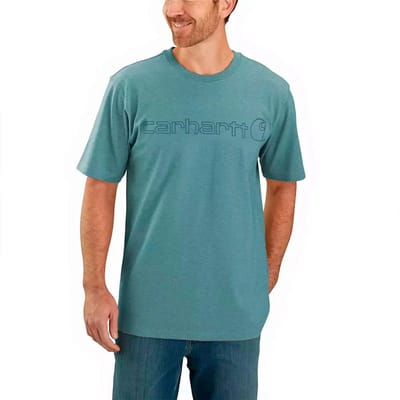 Carhartt Core Logo Relaxed Fit T-shirt Met Korte Mouwen Grijs S Man