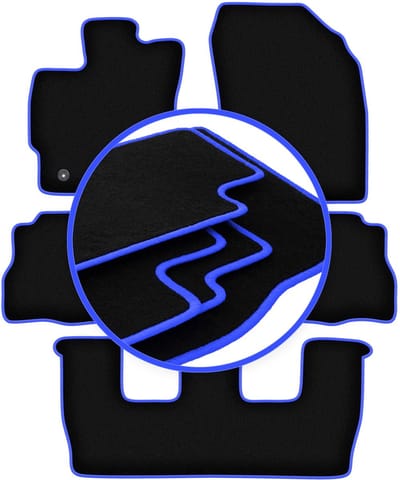 CARLUX-BLUE automatten voor: Toyota Prius III Plus 7 persoons (2011-)