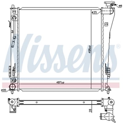 Radiator, motorkoeling NISSENS 67552
