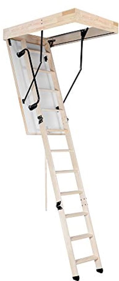 Vloertrap Thermo 120x60 met Trapleuning - Ruimtebesparende Vouwladder voor Zolder