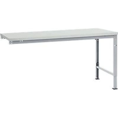 Manuflex aanbouwtafel UNIVERSAL Speciaal, tafelblad melamine, 1750 x 1000, aluminium zilver