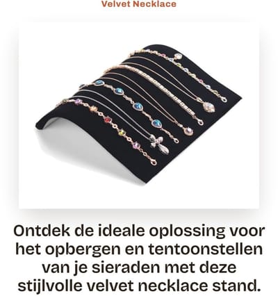 Dailygoods- Sieradenstandaard Hoogwaardige Organiser - Sieradenhouder voor Kettingen - Armband Houder - Ringenhouder - Zwart Velvet - 19 x 19.8 cm