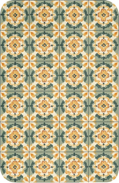 WC mat 40x60 cm - Antislip - Keramiek - Verweerd - Kleurrijk - Toiletmat - Vloermat - Douchemat - Toilet tapijt - Toiletmatten