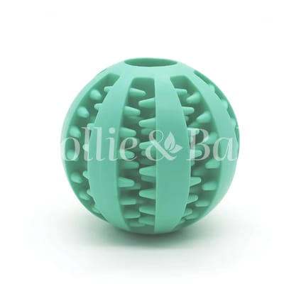 Beloningsbal - Snackbal Lekbal Voerbal - Interactief Spelen - Honden Speeltje - Tanden - Middelgrote en Grote Honden - Sterk - 7 Cm - Aqua