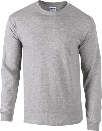 Gildan - Ultra Cotton™ Long Sleeve T-Shirt - Sport Grey (Heather) - S