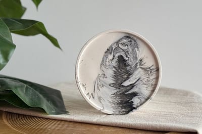 DIY Hobbypakket Giethars ronde dienblad zwart
