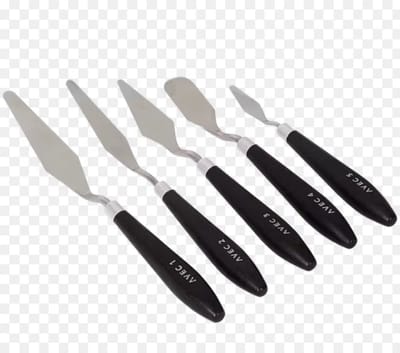 5-delige Luxe Paletmessen met Ergonomisch Handvat - Schildersmessen Voor Schilderen Verf Olieverf Acrylverf Kunst & Hobby - Paletmes Schildersmes Schilders Messen Spatels - Schilder Messenset Set Van 5 Stuks - palletmessen