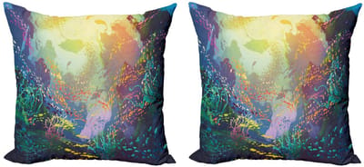 ABAKUHAUS Kussenhoes Set – Dierenmotief 45x45 cm – Dubbelzijdig bedrukt, microvezel