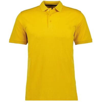 Ragman Uni Polo Light Cotton Mix Geel Melange / male