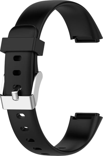 DrPhone FVS Fitbit Luxe Bandje – Siliconen Sport Horlogeband – Vervangende Strap – Zwart