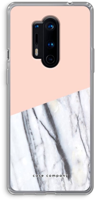 Case Company® - Hoesje geschikt voor OnePlus 8 Pro hoesje - A touch of peach - Soft Cover Telefoonhoesje - Bescherming aan alle Kanten en Schermrand