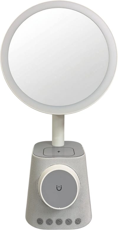 MaCooLy® Make Up Spiegel met LED Verlichting – LED Make-up Spiegel met Licht – Bluetooth Speaker & Qi Draadloos Opladen – Inclusief USB-C Oplaadkabel - Moederdag - Cadeau