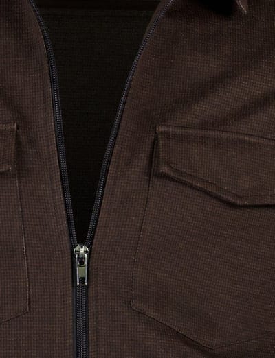 Overshirt Born With Appetite bruin effen normale fit