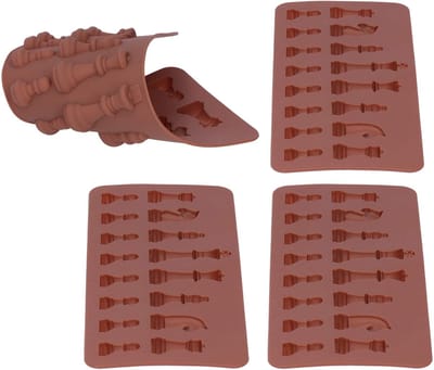 Dailygoods- Chocoladevorm 4 Stuks - Siliconen Bakvorm - Fondantvorm - IJsblokjesvorm - Doe-het-zelf Decoratie - Hoogwaardig Materiaal
