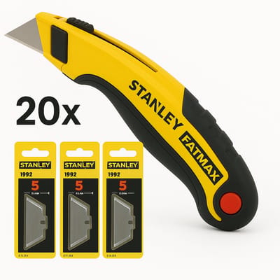 Stanley Mes - FatMax - Werkmes - uitschuifbaar - Incl. 20 reserve messen