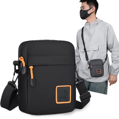 Schoudertas - Crossbody bah Heren – Heuptas - Waterafstotend - Reis Tas - Telefoontasje – Zwart - LOUZIR