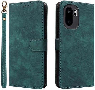 Coverup Hoesje - Geschikt voor OnePlus 15R Hoesje - Coverup Book Case met Koord - Groen