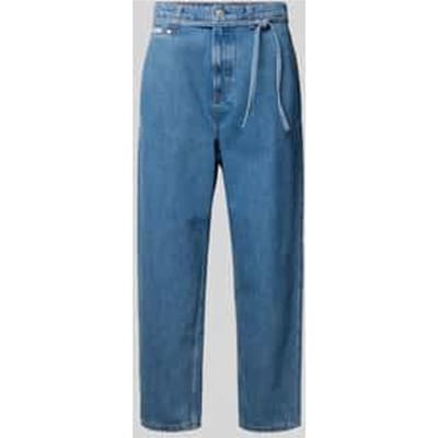 Wide Leg tapered fit jeans van katoen-ananasvezelmix model 'ISAK'