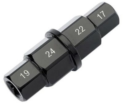 Dailygoods- Sechskant 4-in-1 - Steeksleutel 17/19/22/24mm - Steeksleutelhouder - Ratel - Gereedschap - Vervangingsonderdeel