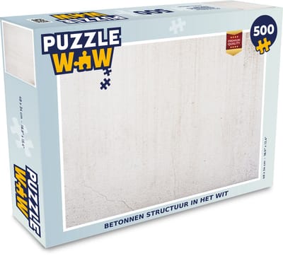 Puzzel Beton - Muur - Wit - Legpuzzel - Puzzel 500 stukjes