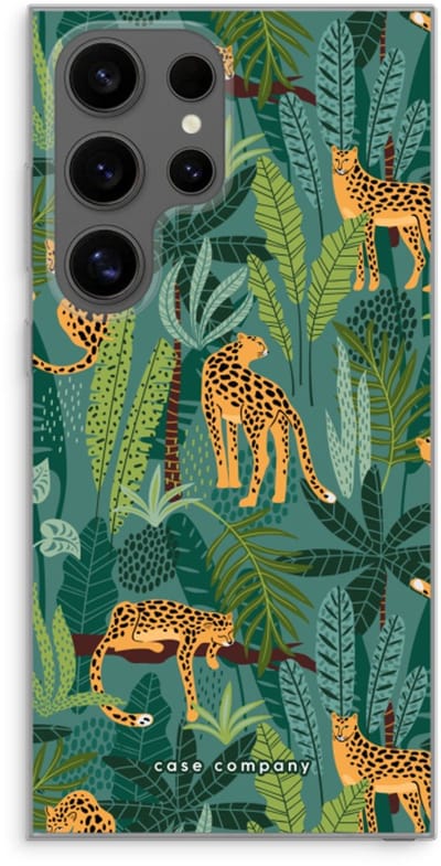 Case Company® - Hoesje geschikt voor Samsung Galaxy S24 Ultra hoesje - Luipaard 2 - Soft Cover Telefoonhoesje - Bescherming aan alle Kanten en Schermrand