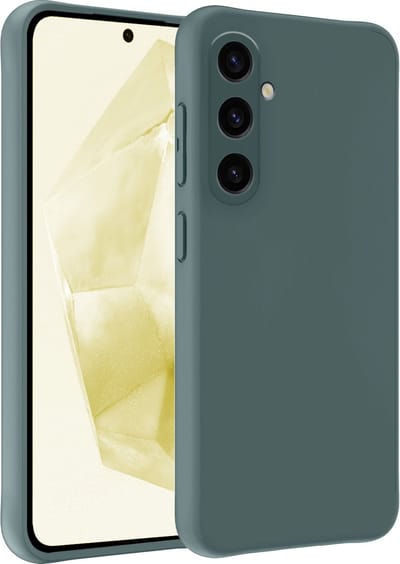 Hoesje - Geschikt voor Samsung Galaxy A35 - Sterk & Shockproof - Hoes Cover - Siliconen Case - Telefoonhoesjes - Donkergroen