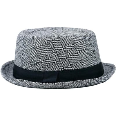 Katoenen Zonnebescherming Tophoed voor Heren Eenvoudige en Retro Jazzhoed Outdoor Hip-hop Straatdanshoed gray