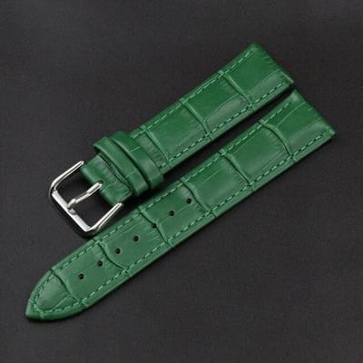 10mm 12mm 14mm 16mm 18mm 20mm 22mm 24mm Bracelet de montre universel en cuir hommes femmes Sport étanche Bracelet de montre Bracelet cadeau 12mm vert