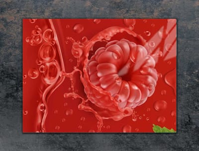 TMK ArtDeko Serie - Glazen Beschermplaat - 70x52 cm - Veelzijdig Keukenpaneel - Malina