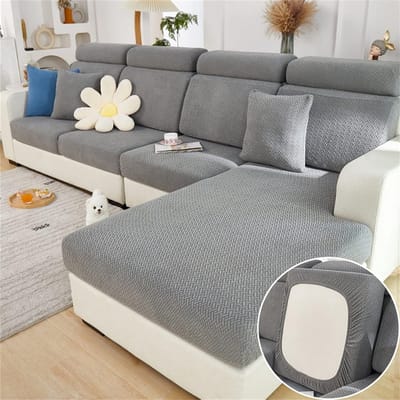 Stretch Sofa Cover voor L-vormige Chaise Lounge, Universele Elastische en Antislip Bescherming voor Meubels