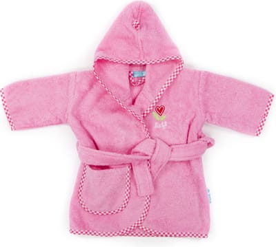 kraam cadeau-Baby badjas Lief Lifestyle! Badjas Licht Roze -Katoenen babybadjas met capuchon - kraamcadeau - 0-1 jaar