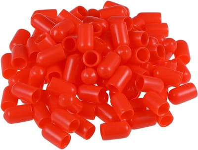 Eindkappen Beschermdoppen - Rubberen Doppen - Vloeren Beschermen - Flexibel Vinylmateriaal - 2 mm Binnendiameter - Rood