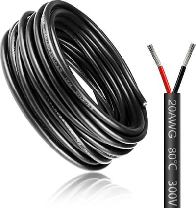Elektrische Draad - Stroomkabel - Apparaten Aansluiten - Hoge Temperatuur Weerstand - 5 Meter - Zwart/Rood