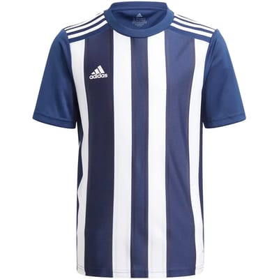 Adidas Striped 21 Shirt Korte Mouw Kinderen - Marine / Wit | Maat: 152