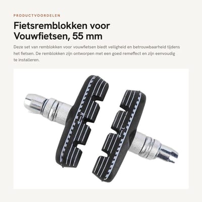 Dailygoods- Remblokken Veilig en Betrouwbaar - Fietsremmen - Vouwfiets Remblokken - Rubberen Blokken - Dikker Rubber - Langdurig Gebruik - Fietsrem