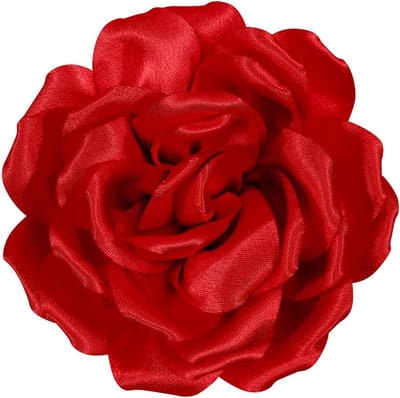 Haarsnit grote roos broche bloem hoofdbloem haarclip meisje bruiloft party accessoires rood