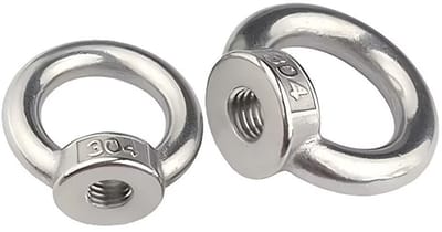 Dailygoods- Ringmoer M20 - Roestvrij Staal 304 - Corrosiebestendig - Oogmoer - Hefmechanisme - Cirkelvormig/Triangulair
