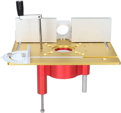 Routerlift Set - Freestafel Inzet - Houtbewerking Precisie - Aluminiumlegering Constructie - 0-47mm Hefbereik - Goud