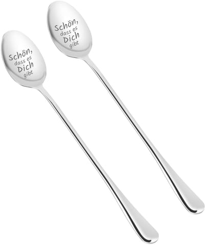 Allecto - Koffielepels - Roestvrijstalen dessertlepels - Gegraveerde espressolepelset - Zilver - Voor feesten en thuisgebruik - Perfect voor koffie...