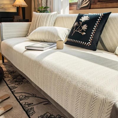 1PC Chenille Bankhoes Effen Kleur Franse Stijl Bankkussen Antislip Bankleuning Rugleuning Hoes Woondecoratie voor Woonkamer 70x70cm 1pc A